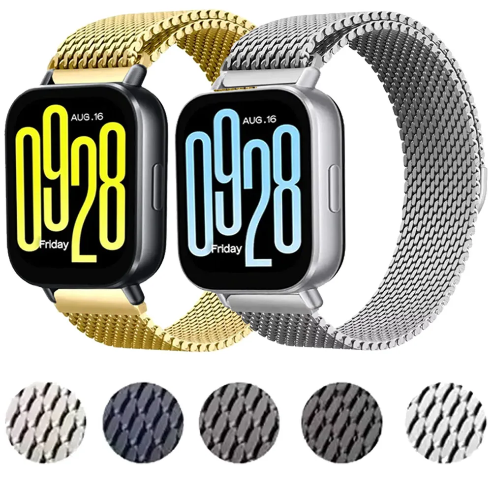 22/20/18 mm Stahlgeflechtarmband für Redmi Watch 5 Lite/Active Metal Milanese Magnetarmband für Amazfit Active Max/Balance 2-1