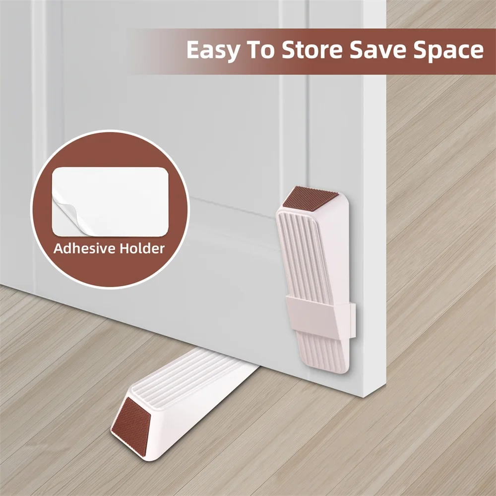 Alarme d'arrêt de porte avec sirène 120db, 4 pièces, alarme de sécurité Portable pour maison, hôtel, 3 niveaux de sensibilité, alarme de cale de porte