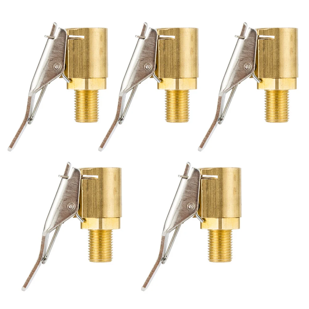 

5pcs Tire Air Chuck Brass 8Mm Pore Hose Quick Connect Car Pump Accessories Open End Air Chuck For Inflation Tools
