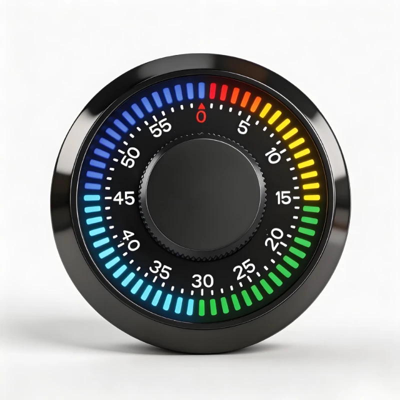 Magnetic Rotary Timer Kitchen Timer Baking Artifact Visual LED Time Management Reminder Alarm Clock