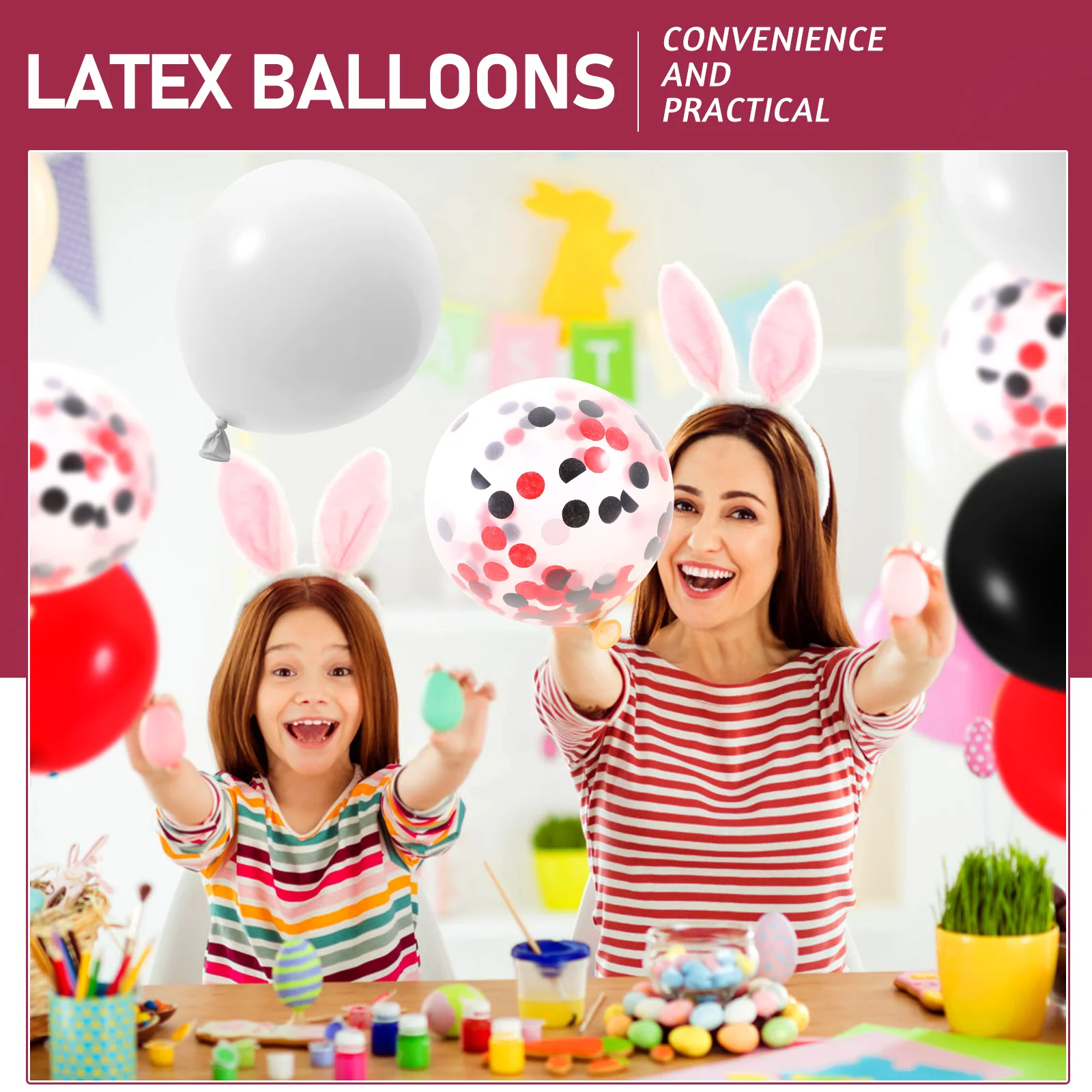 

1 set Balloon 12 Inch Red Black White Latex Party Decorations for Arch Balloons Bulk Birthday Wedding Celebrations