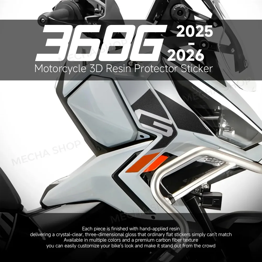 For Zontes 368G 2025 2026 Radiator Spoiler Protection 3D Resin Sticker Protection Kit