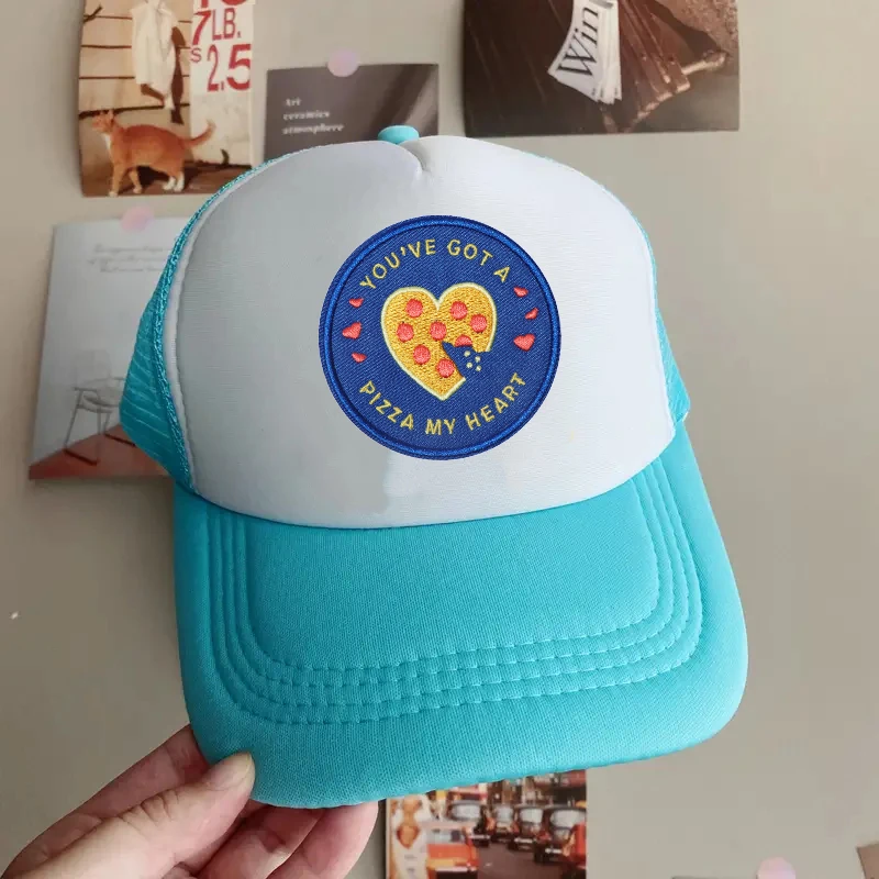 1PC Got A Pizza My Heart Funny Embroidered Patch Iron On Sew On Patches For Clothes Cap Bag Jacket DIY Gift Hot Adhesive Badge