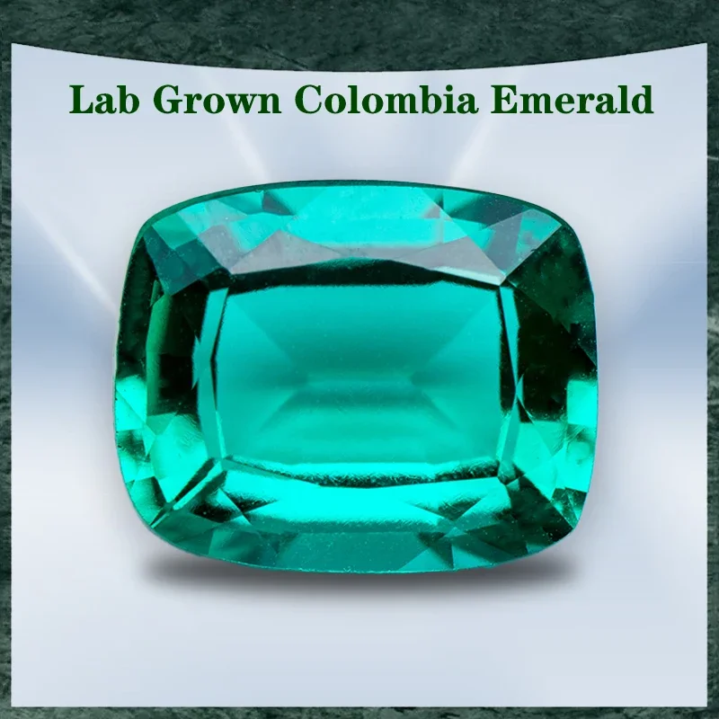 

Lab Grown Colombia Emerald Rectangle Cushion Shape Selectable AGL Certificate Hydrothermal Emeralds Diy Jewelry Making Materials