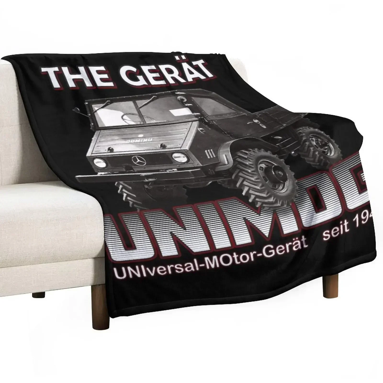 

THE GREAT UNIMOG (UNIversal-MOtor-Gert) - oldschool on black Throw Blanket Summer Beddings warm for winter Blankets