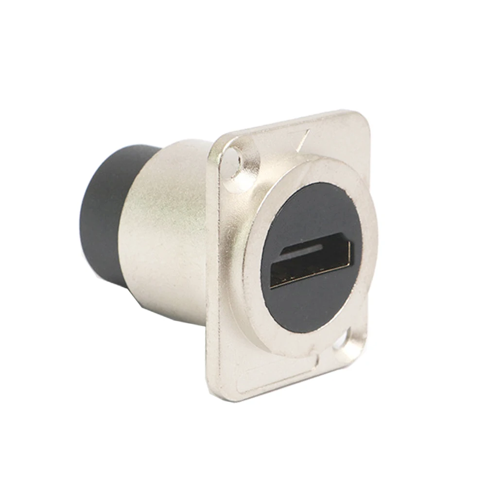 1Pcs D-type HDMI-Compatible Module Panel Mount Chassis Audio Socket Connector HDMI Female Jack Extension Cable Interface Adapter