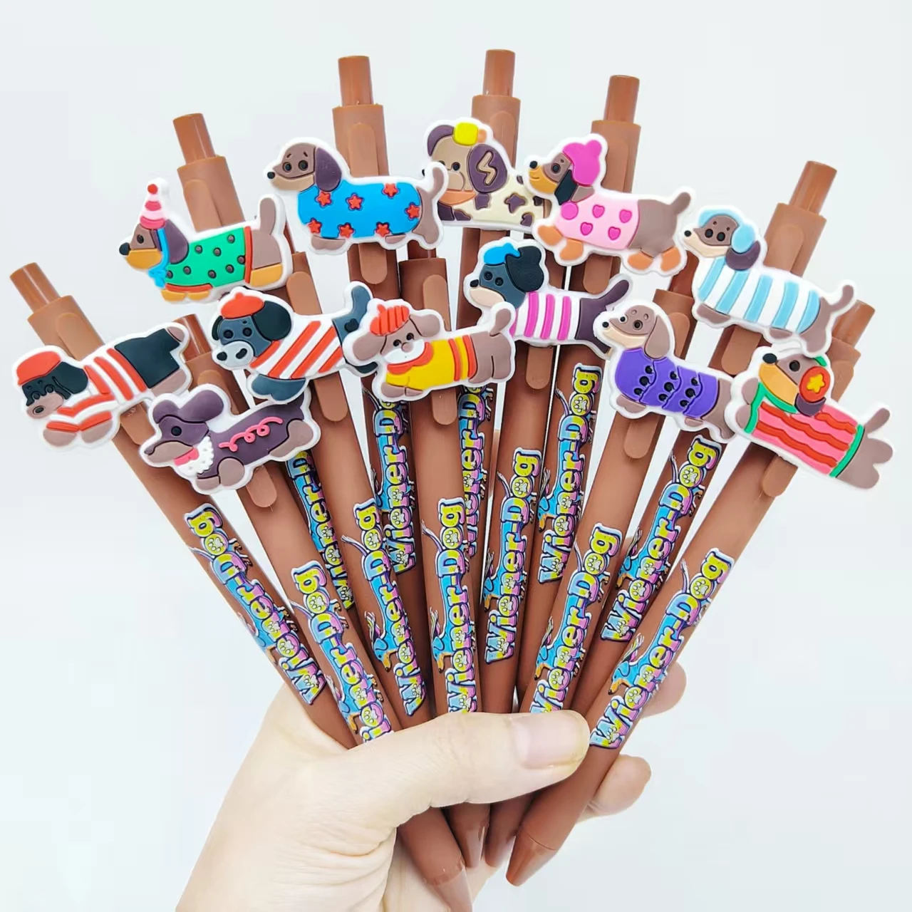 

9pcs/14pcs color dog patch ballpoint pen Brown neutral pen printing gift stationery office ballpoint pen