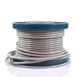 10Meters 304 Stainless Steel Wire Rope With Clear PVC Plastic Coating 0.38 0.6 0.8 1 1.2 1.5 2mm