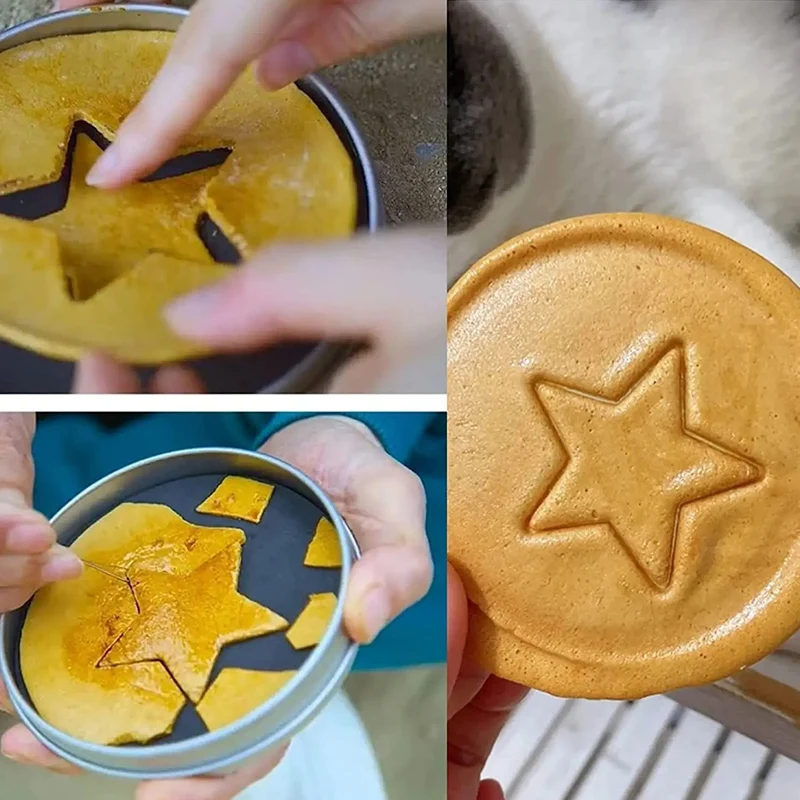 Korean Sugar Candy Game Series Dalgona Candy Cookie Umbrella Star Triangle Sugar Mould Candy for Baking Desserts Tools Set