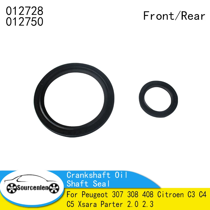 Front Rear Crankshaft Oil Shaft Seal 012728 012750 For Peugeot 307 308 408 508 Citroen C3 C4 C5 Xsara Parter 2.0 2.3