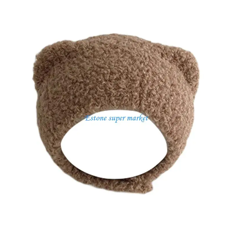

090B Baby Ear Protections Hat Soft & Breathable Bonnet Knitted Warm Hat for 5 Months to 2 Years Old Windproof Headwear