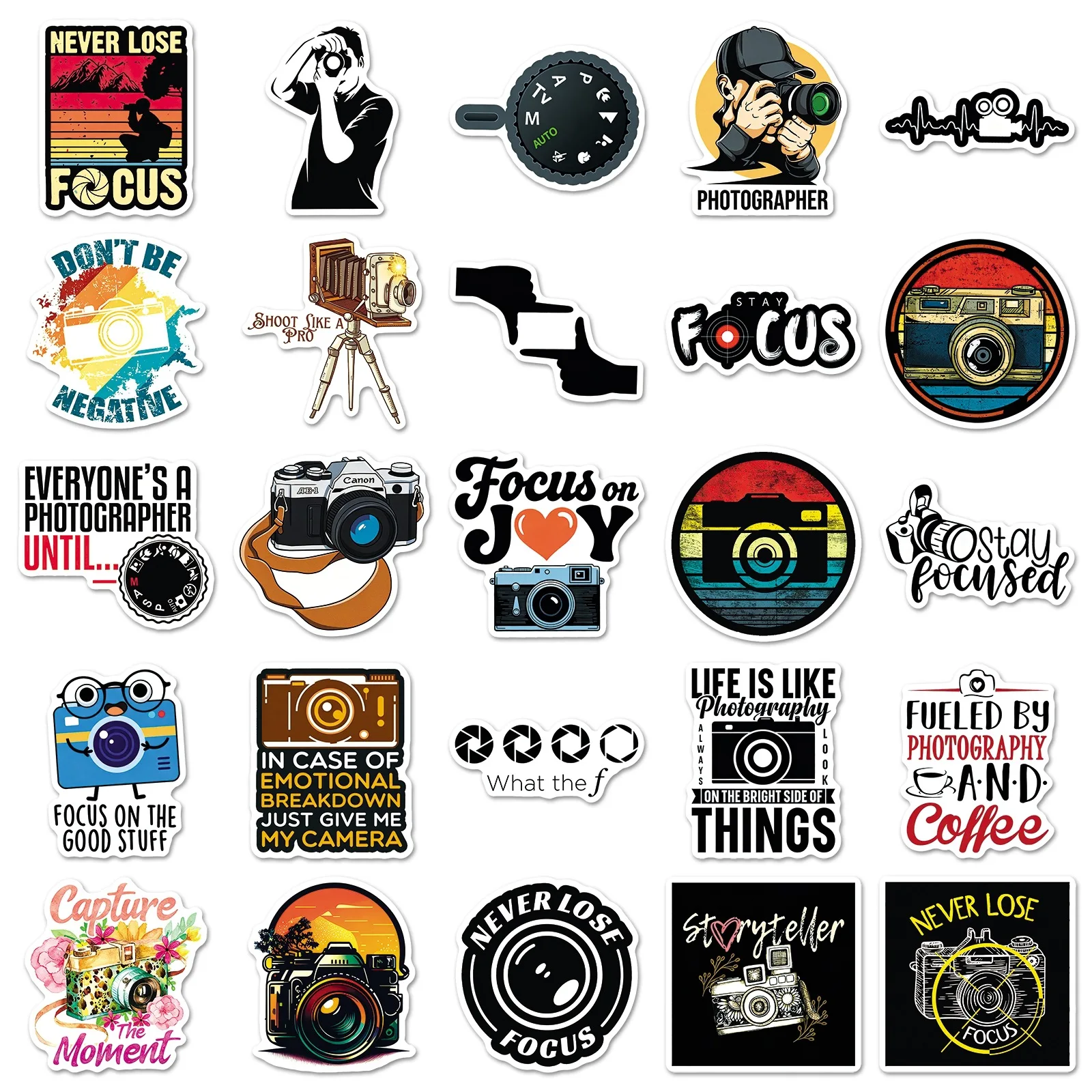 สติกเกอร์การ์ตูนช่างภาพ 50 ชิ้ - Photography Interest บทวิจารณ์และราคา