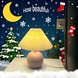 Pleated Lampshade Light Cover Japanese Style Fabric Table Lamp Ceiling Decor Lamp Covers Shades Lighting Accessorie
