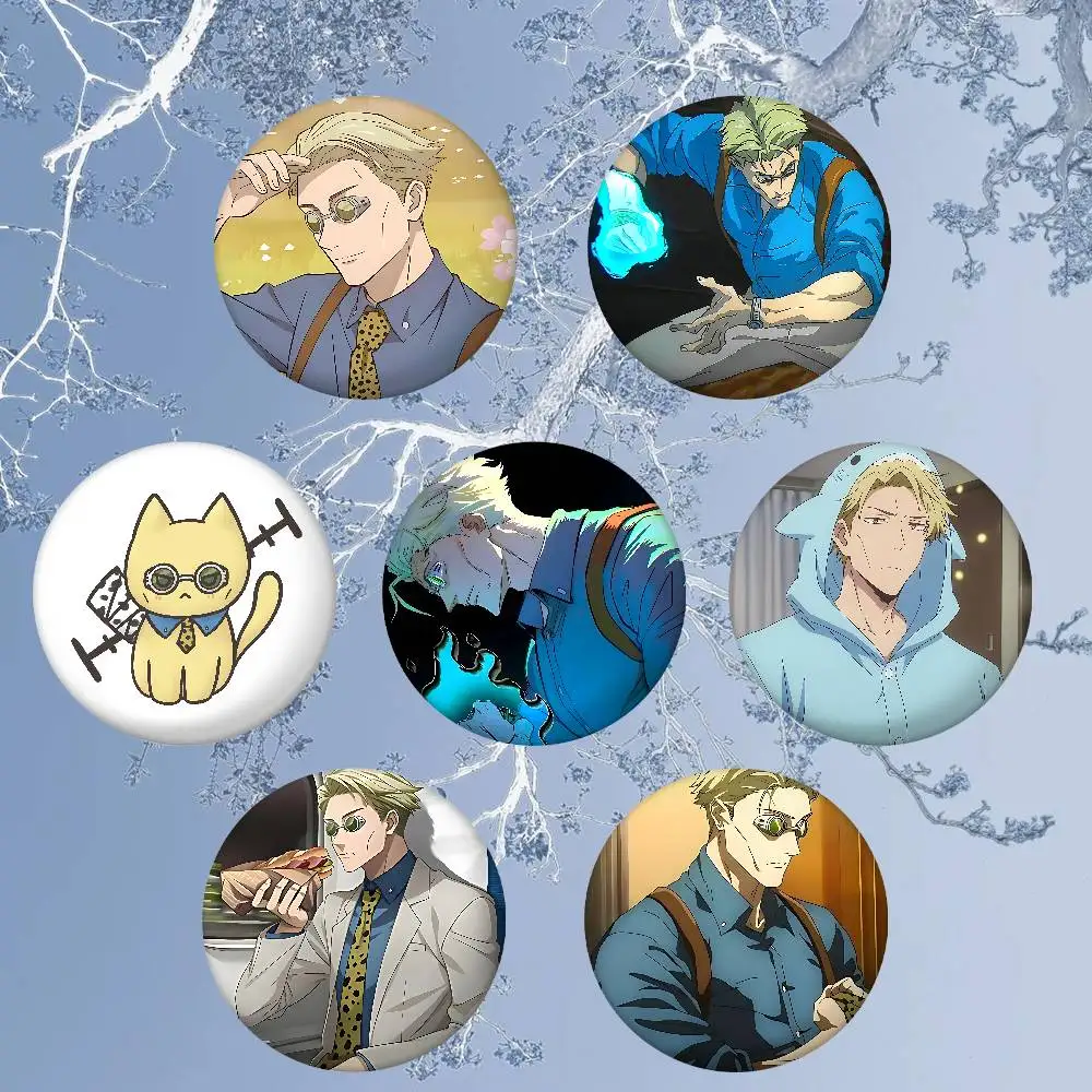 Anime N-Nanami Kento-S Enamel Pins Handmade Round Brooch L Killer Yagami Light Cosplay Badge Backpacks Jewelry Gifts