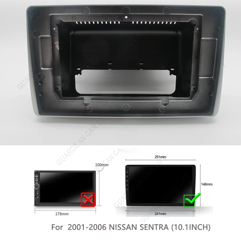 For 2001-2006 NISSAN SENTRA (10.1INCH) Car Radio Fascias Android GPS MP5 Stereo Player 2 Din Head Unit Panel Dash Frame Installa
