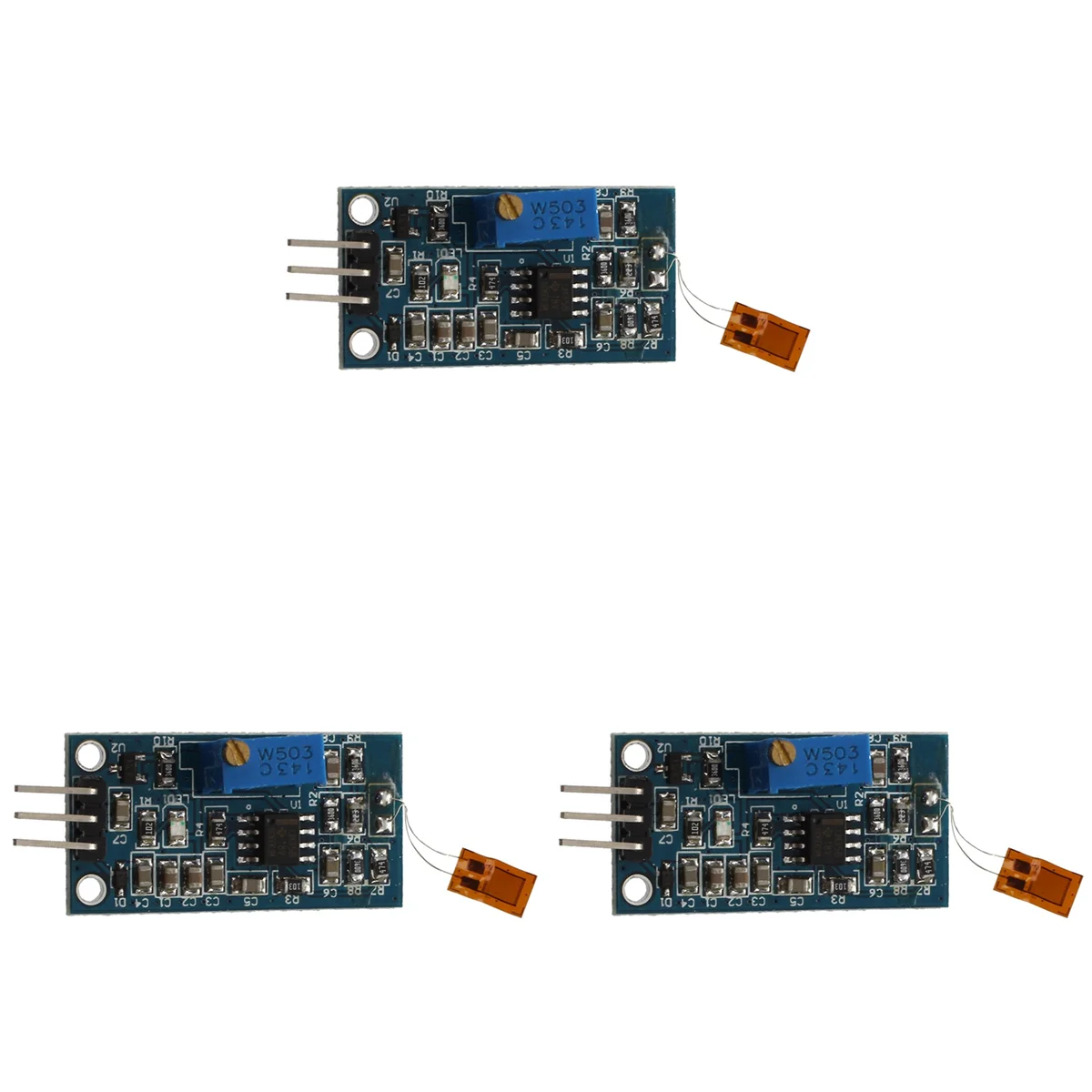 A41I 3X Estensimetro Modulo sensore test rilevamento flessione Amplificatore di pesatura Uscita tensione Blu