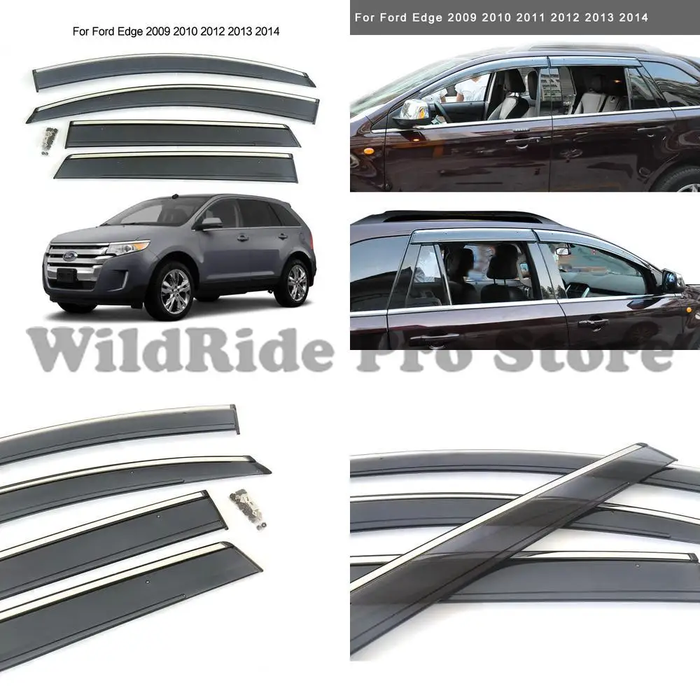 

1 set Ford 2009-2014 imported Edge rain visors injection molded window rain guards 2.8mm thickened waterproof strips