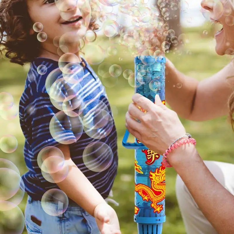 Automatic Bubble Machine Rechargeable Bubble Blower With LED Light Children Outdoor Bubble Blower With Bubble Solution For