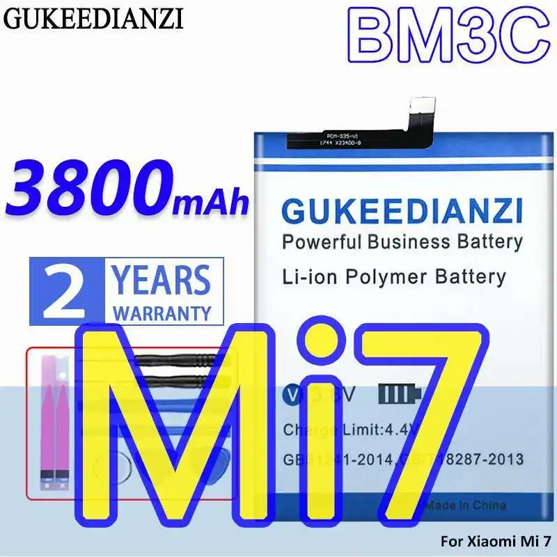 

3800Mah Mobile Phone Battery BM3C For Xiaomi MI 7 Mi7 Long Lasting