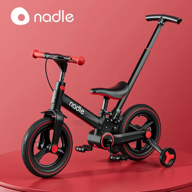 Nadle Children's Bicycle Balance Bike 2-in-1 Multi Functional Foldable Baby Bicycle Sliding Bike