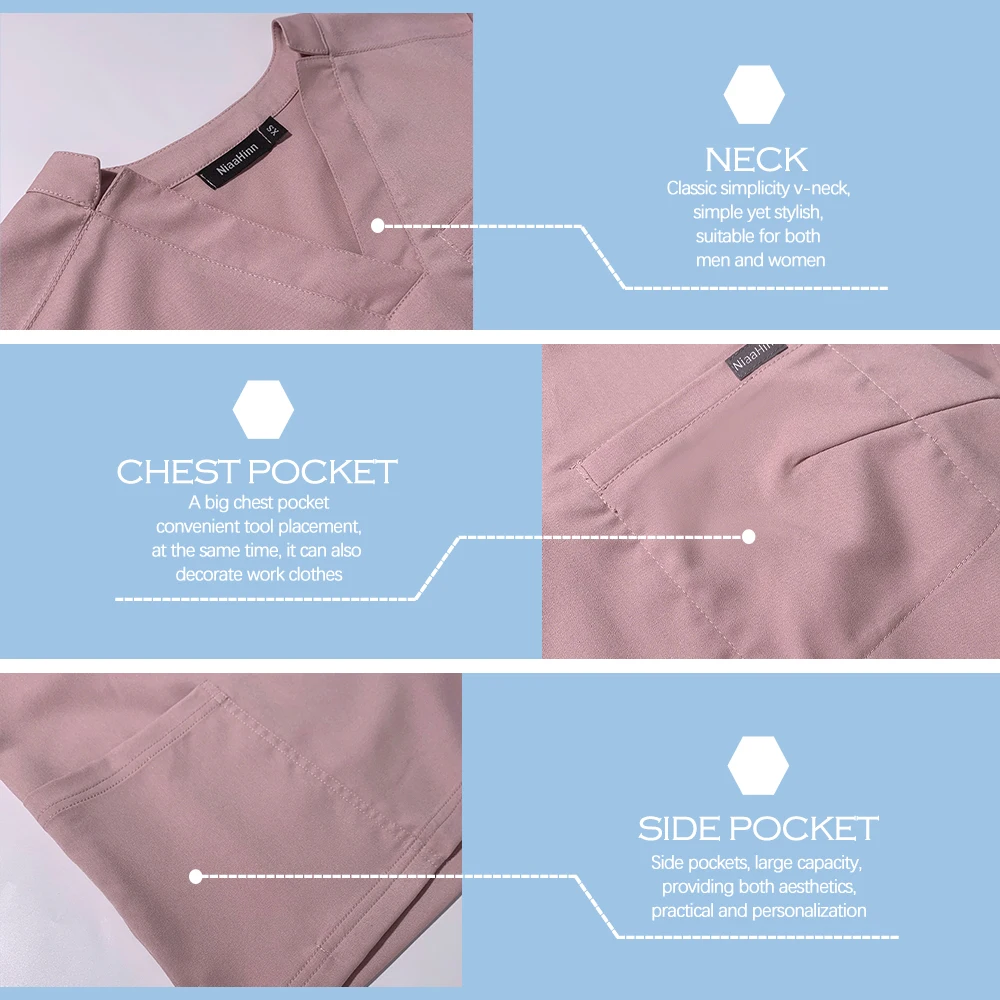 ชุดยูนิฟอร์มพยาบาลแพทย์หญิง ชุดทำงานทางการแพทย์ ชุดผ่าตัด ชุดสครับโรงพยาบาล ชุดแพทย์ ชุดพยาบาล ชุดทำงานร้านเสริมสวย ชุดทำงานร้านขายสัตว์เลี้ยง