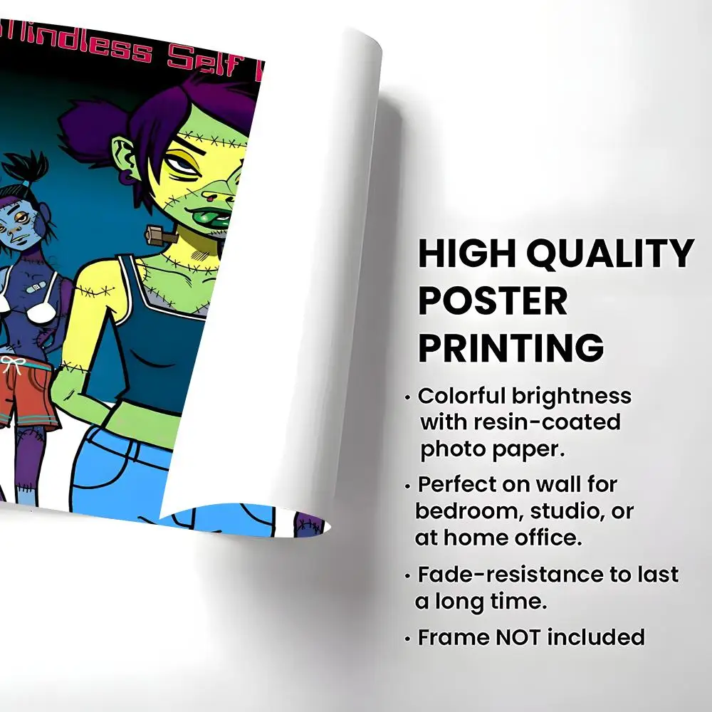 ملصق فرقة Mindless S-Self I-Indulgence عالي الدقة ذاتي اللصق مقاوم للماء مثالي للمنزل والمكتب وغرفة النوم هدية رائعة #4