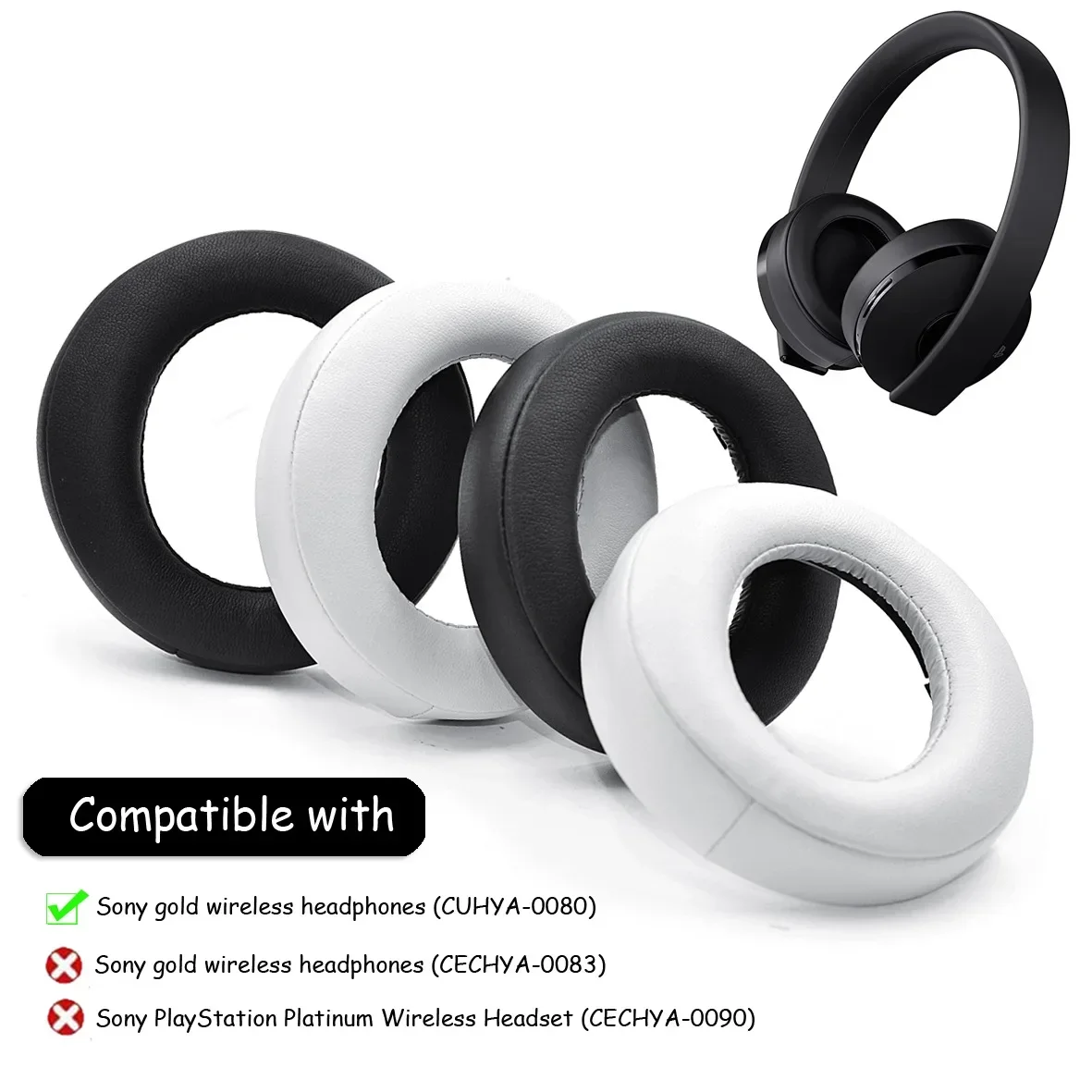 

Earpads with Buckle For Sony PlayStation Gold Wireless PS4 7.1 CUHYA0080 Headphones Headset Ear Cushions Cover Cups