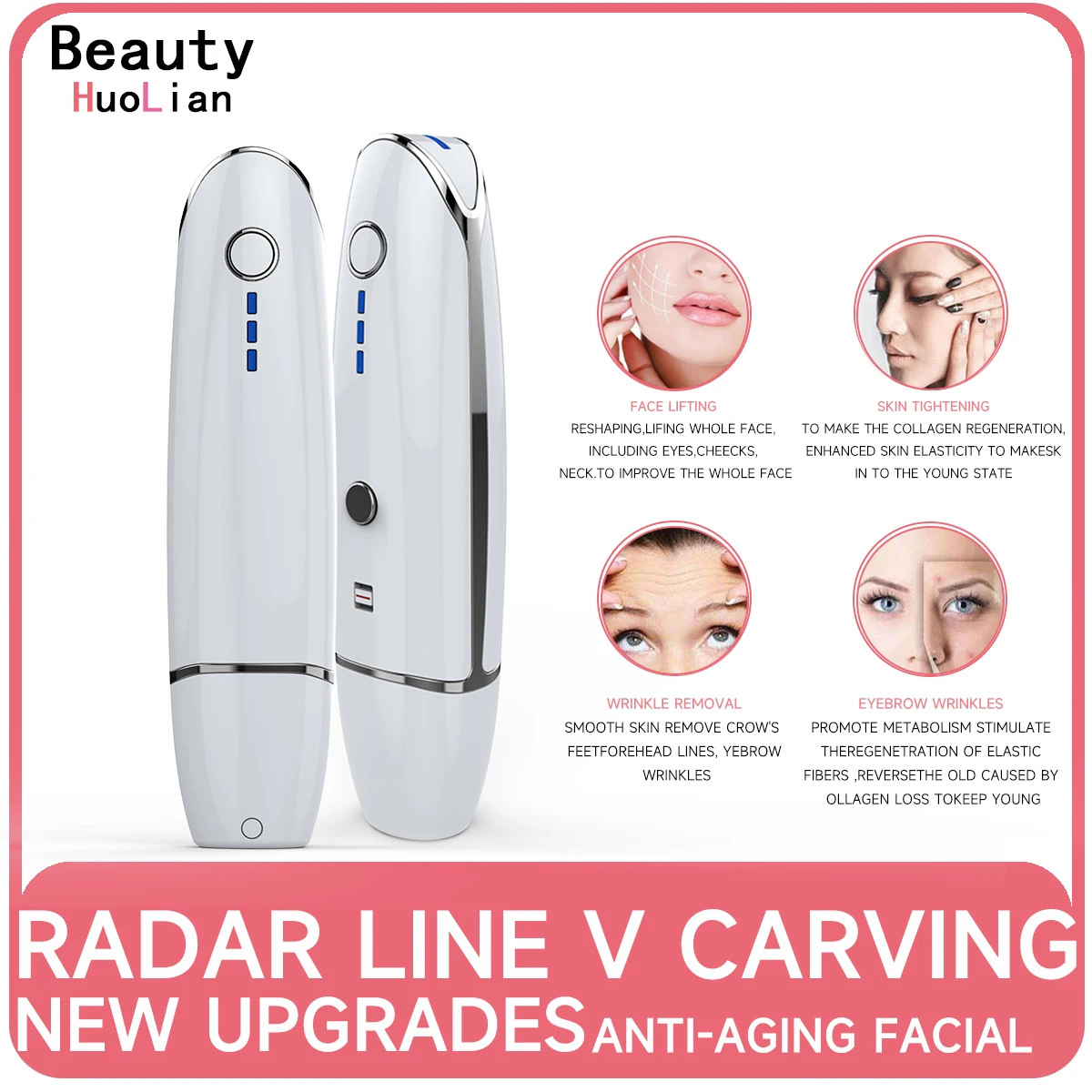 

Mini Hifu Ultrasonic RF Face Lifting Wrinkle Removal Line V-Shape Anti-Aging Skin Tightening Eye Care Beauty Device For Home SPA