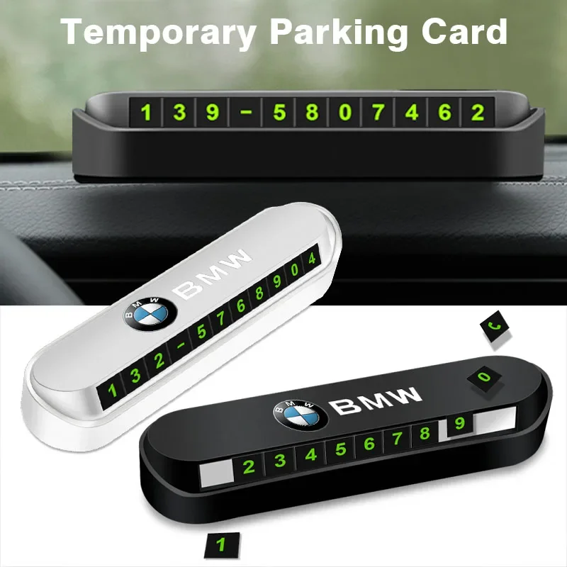 1pcs Car Temporary Parking Card Plate Car Styling For BMW E34 E36 E39 E46 E53 E60 E61 E90 F10 F20 F30 G30 G31 Z4 Car Accessories