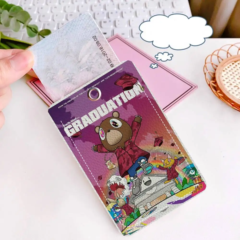 سلسلة مفاتيح حامل Pop Rapper K-Kanye W-West مع سلسلة مفاتيح لبطاقة الوصول وحافلة المرور وبطاقة الهوية الائتمانية #4