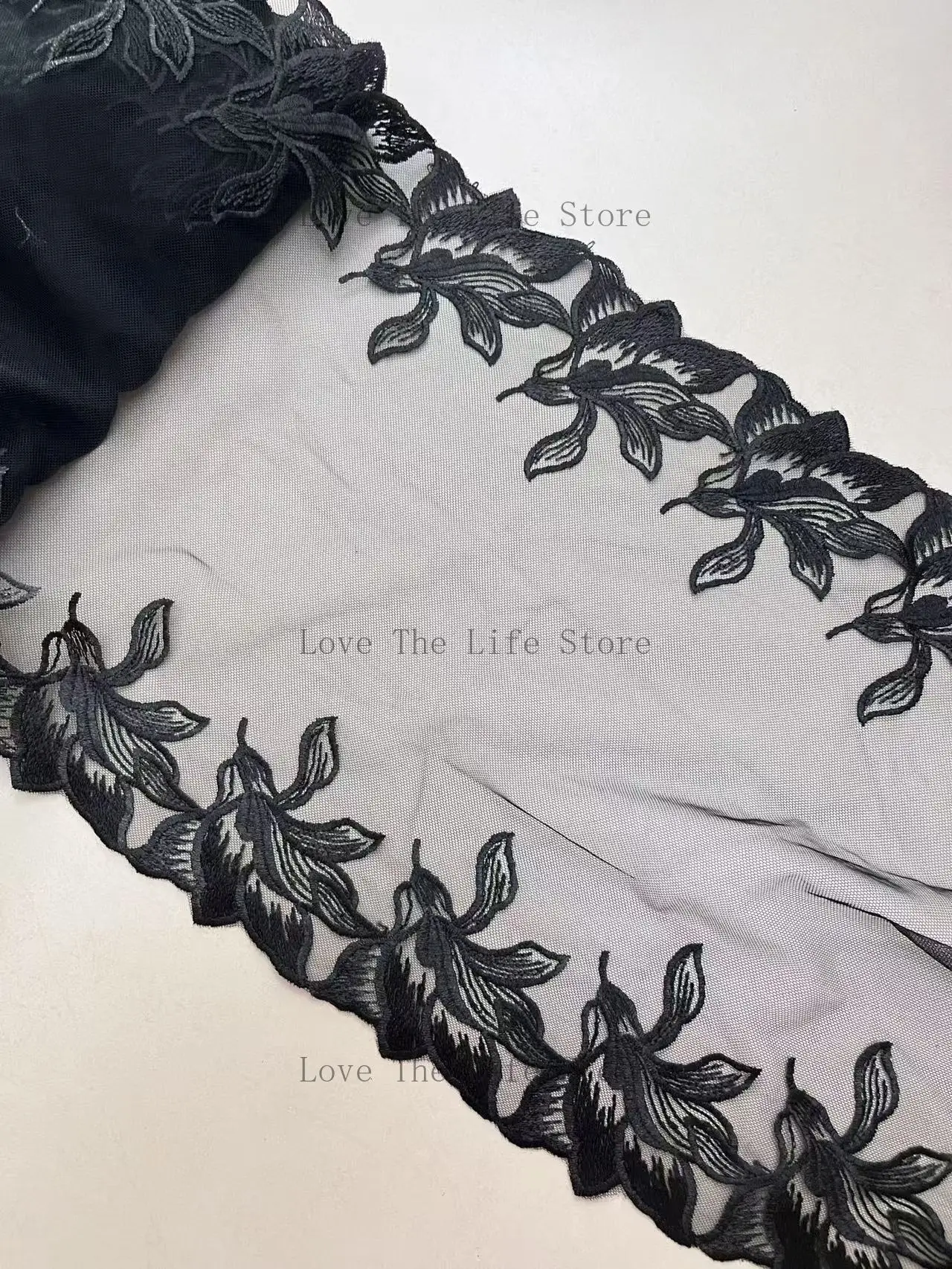 

20 ярдов двухцветная черная кружевная бейка с цветочной вышивкой для шитья одежды, аксессуары, нижнее белье, бюстгальтер, платье, нижнее белье, ткани, новинка
