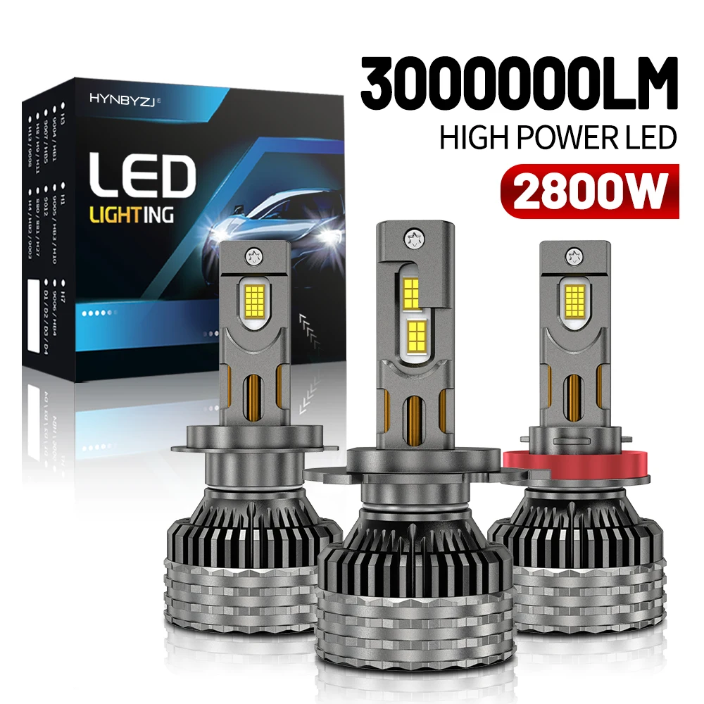 

2800W 3000000LM H4 H7 H11 LED CANBUS H1 H8 9005 9006 HB3 HB4 9012 HIR2 9007 HB5 9008 H13 Led Headlight Turbo Auto Fog Lamp 6000K