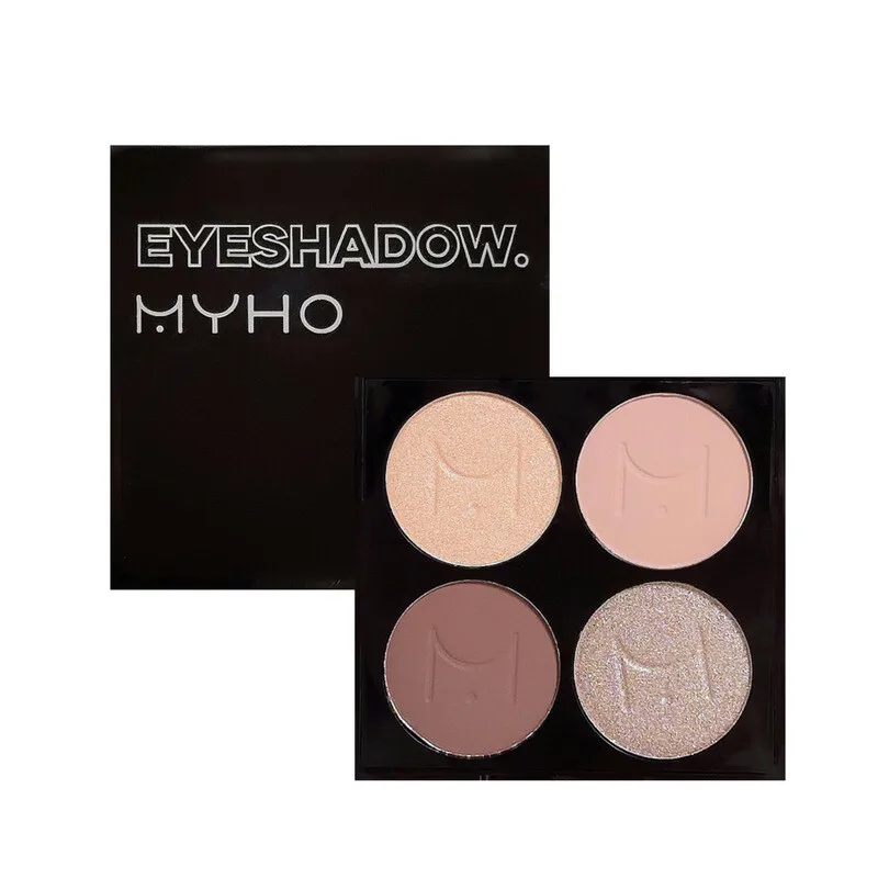 لوحة ظلال عيون بأربعة ألوان للمبتدئين، مكياج خفيف، تشبع منخفض، لا توجد بودرة تتقشر أو تساقط، ظلال عيون بلون الأرض