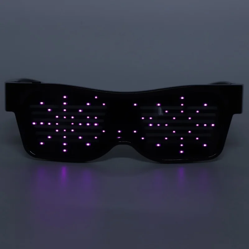 ledメガネ-アプリ制御-スマートdiyメガネ-usb充電-パーティー-クラブ-dj-ハロウィン-クリスマス用