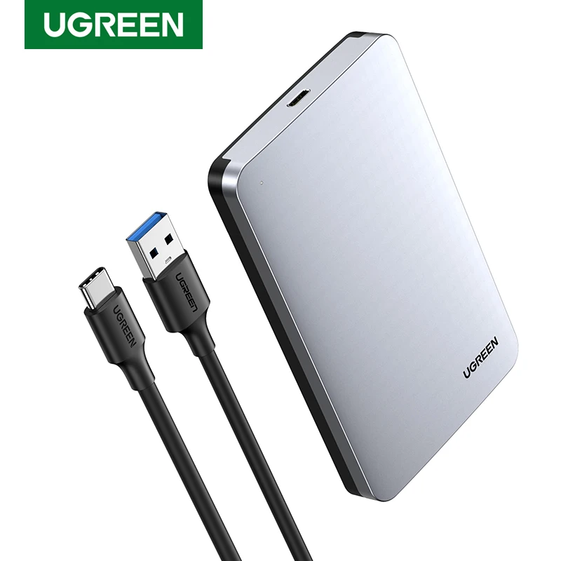 Ugreen Hdd Case 2.5 6Gbps Sata Naar Usb C 3.1 Gen 2 Externe Harde Schijf Box Aluminium Case Hd voor Sata Harde Schijf Ssd Hdd Behuizing