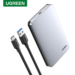 UGREEN HDD 케이스 2.5 6Gbps SATA USB 3.1 Gen 2 외장 하드 드라이브 박스 알루미늄 케이스 HD Sata 하드 디스크 SSD HDD 인클로저