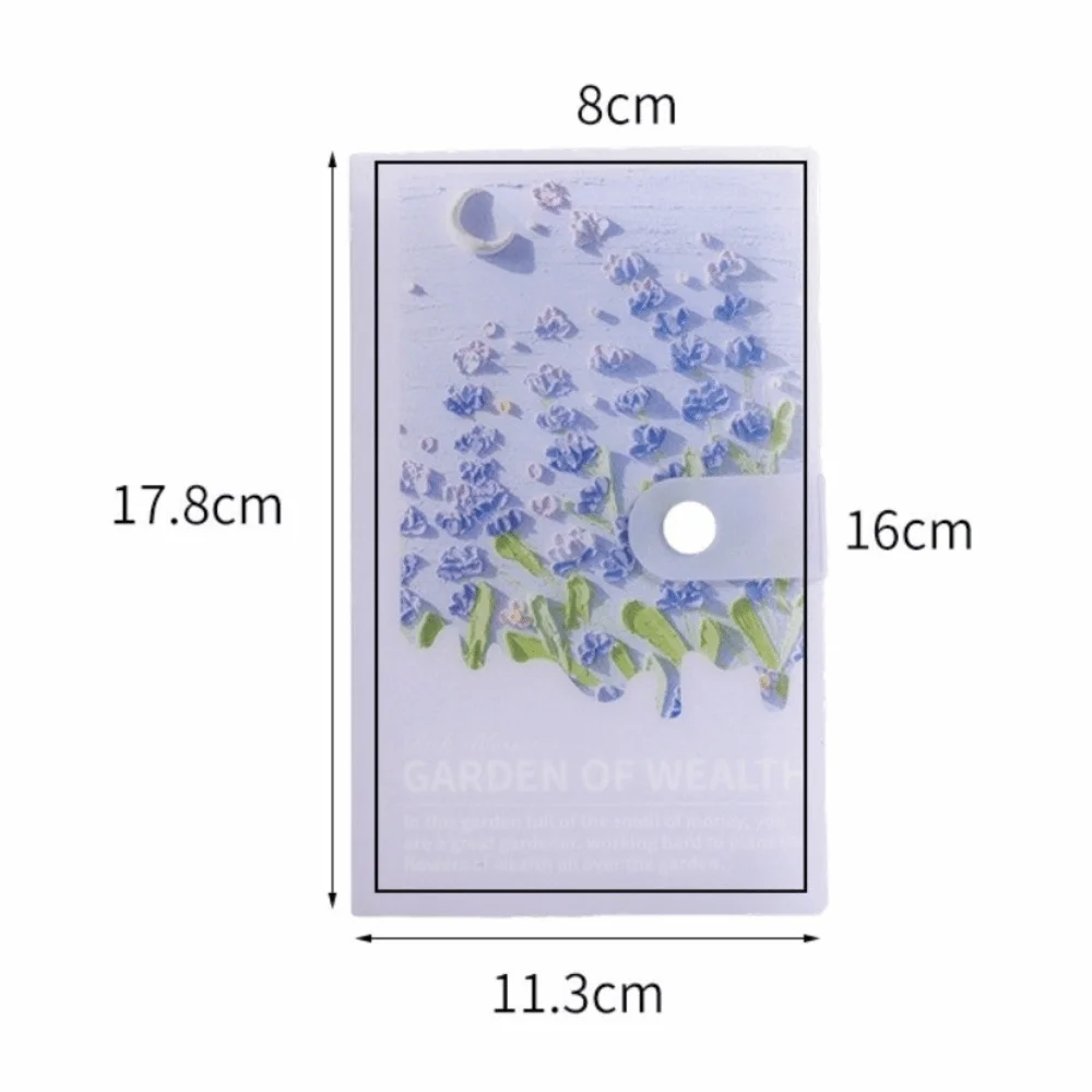New 100 Envelopes Money Saving Binder Reusable 3D Flower Pattern Budget Notebook PVC Budget Savings Book Gift Giving