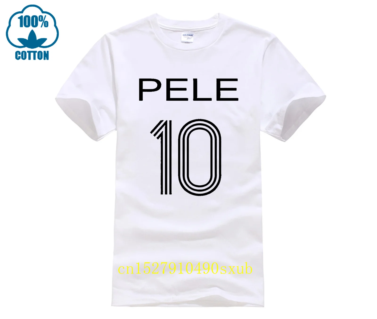 PELE T SHIRT S  XXL BRAZIL SANTOS KING OF FOOTBALLER RETRO BRASIL CAMISETA Printed T Shirt Pure Cotton Men Top Tee