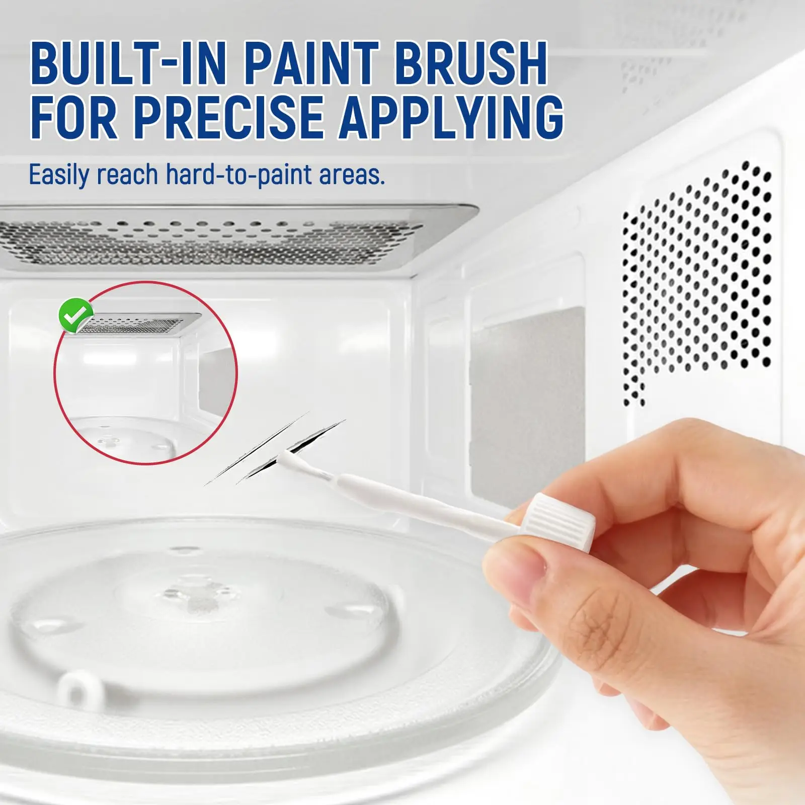 Specialty Microwave Cavity Paint Inside, Gloss White Microwave Cavity Touch Up Paint for Scratches & Chips on Microwave-Oven, Hi