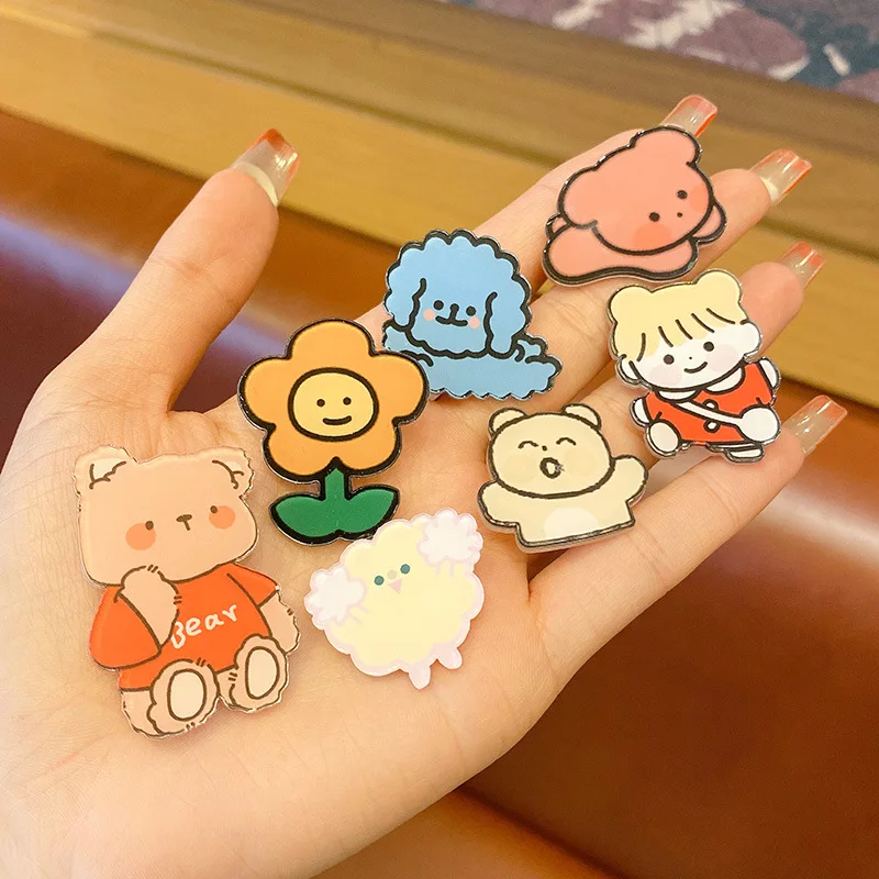 10/20/30/40/50/100Pcs Cute Animal Badges Pin Diversity Random Badges Girls Boy Kids Brooch Acrylic Pins For Backpack Clothes Bag