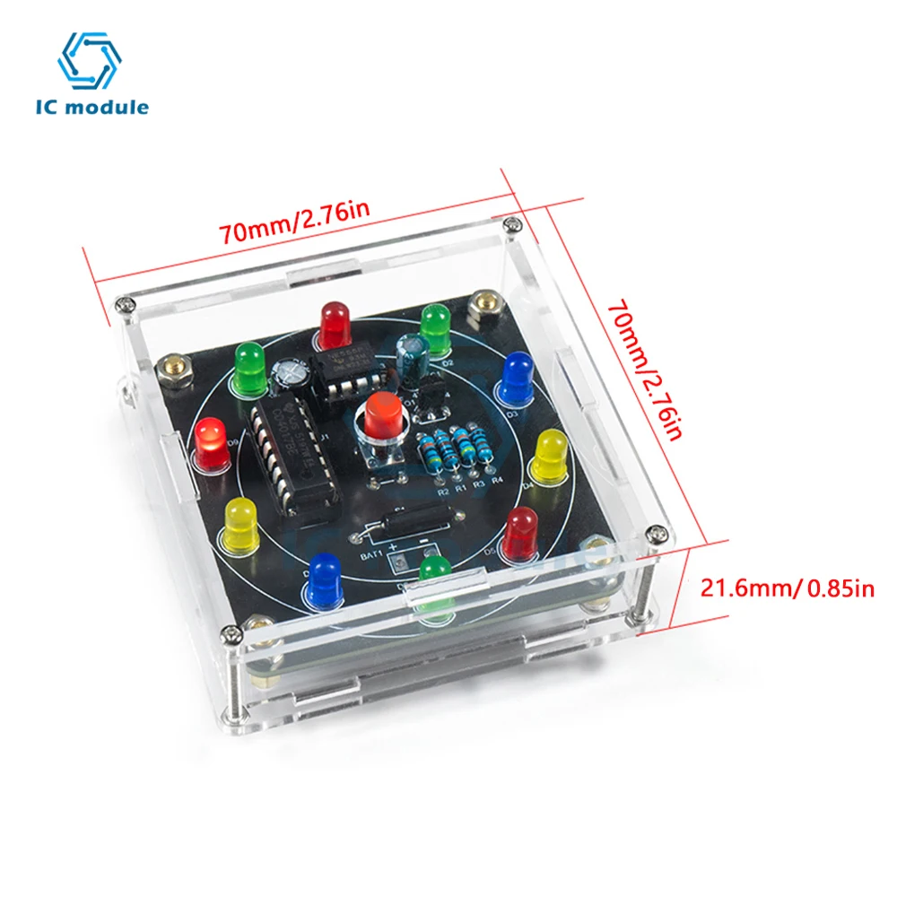 Electronic Lucky Carousel Diy Kit Shake a Led Running Light Sweepstakes Diy Electronic Assembly Fun Soldering Practice Boards