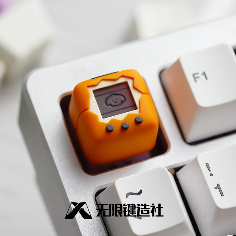 Tema Seri Hewan Peliharaan Elektronik Keycap Transparan Resin Keyboard Mekanis Aksesori Keyboard Game PC Keycap Kustom ESC Hadiah