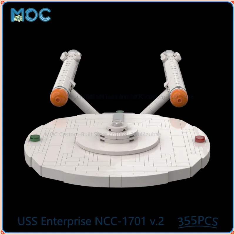 

Конструктор MOC: Модель космического корабля USS Enterprise NCC-1701 v.2 в масштабе 1:900, 355 деталей, для сборки, коллекционная модель, игрушка, подарок