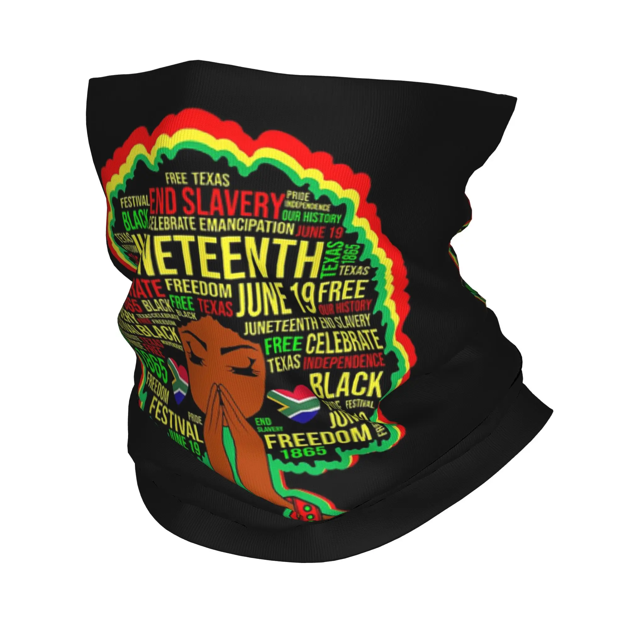 

Black Girl Hair Juneteenth Independence Freedom Day Bandana Neck Cover Printed Magic Scarf Headband Hiking Fishing For Men Women