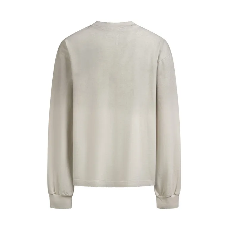 HKSH Spring Autumn New Men Tide Punk Vintage Letter Print Long-sleeve T-shirt Cotton Loose Round Collar Trendy Tees Y2K HK27554