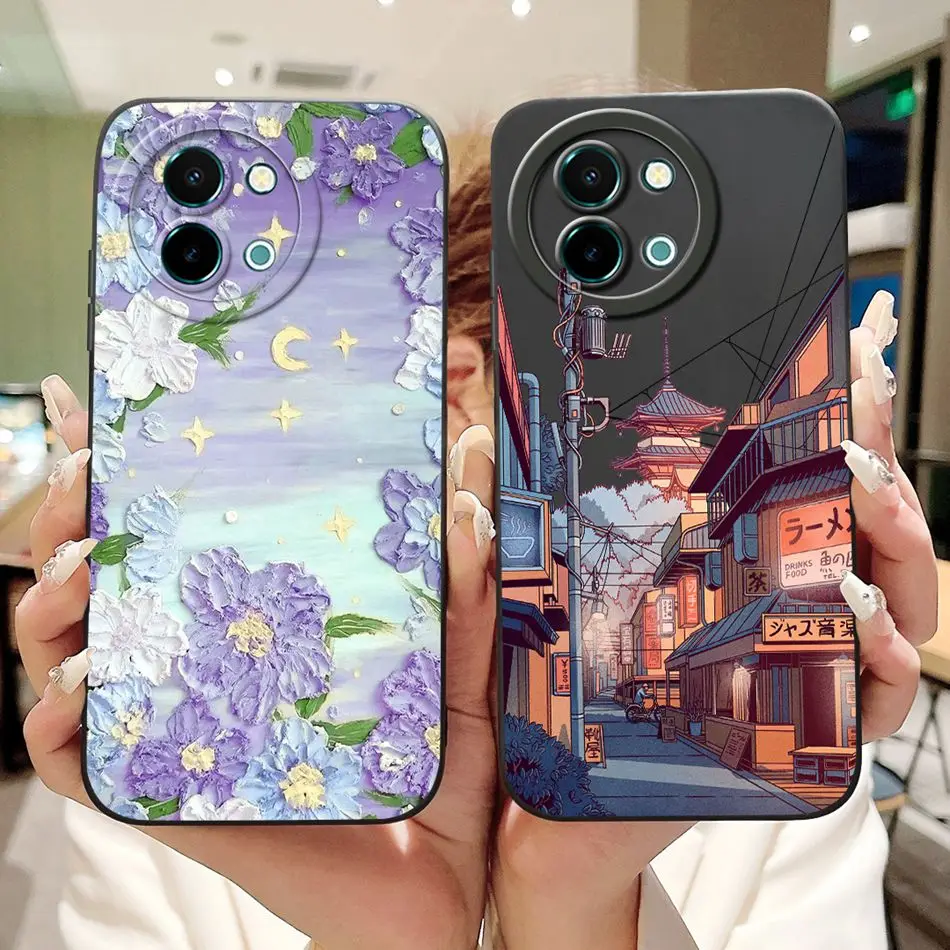 ل Vivo Y38 Y58 2024 كول موضة نمط جراب هاتف ل Vivo Y38 Y58 5G لينة سيليكون للصدمات