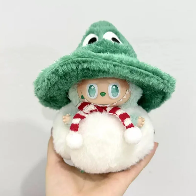 2025 Nuovo 15 17 centimetri Per Labubu Costume Cosplay Modificabile Fatto A Mano Costume Di Natale Pupazzo di Neve Albero Di Natale Accessori di Abbigliamento