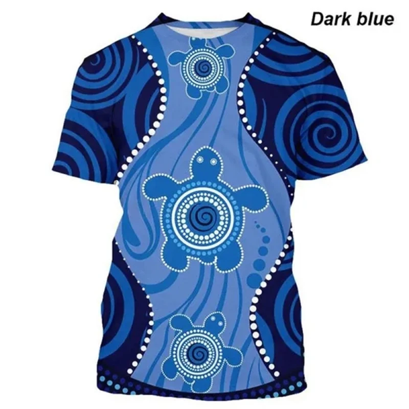 السكان الأصليين السكان الأصليين السلاحف نقطة اللوحة تي شيرت رجل إمرأة الدوار المنومة دوامة مضحك قصيرة الأكمام تي شيرت الجرافيك تيز