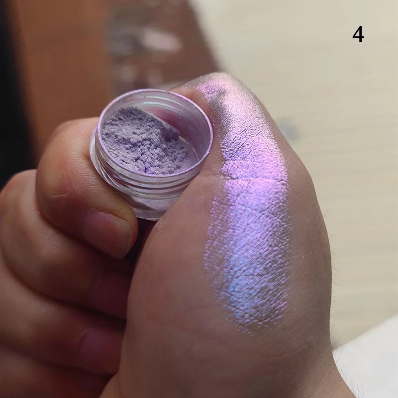 Gradual Color Polarization Glitter Eyeshadow Powder Metallic Laser Ultra-Fine Chameleon Face Highlighter Nail Art Decor 1 Jar