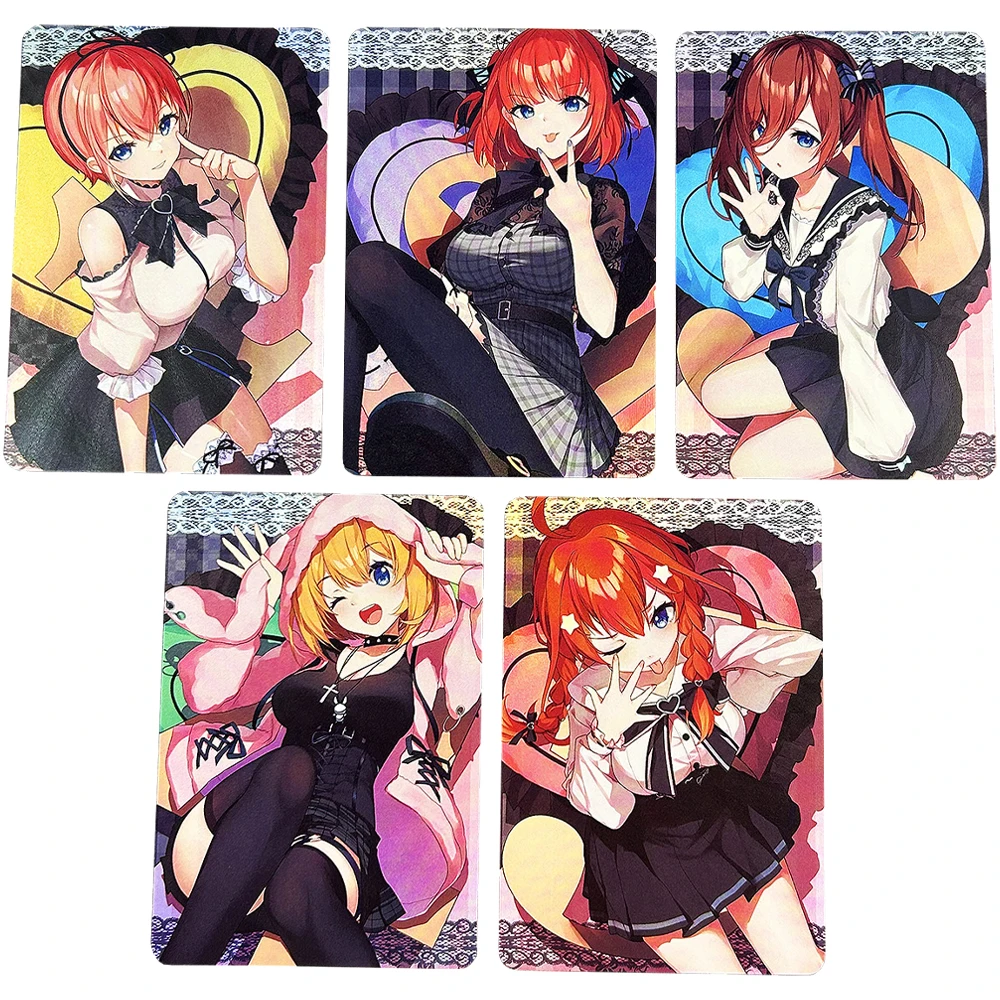 

5Pcs/set The Quintessential Quintuplets Flash Card Nakano Ichika Nakano Miku Classic Game Anime Collection Cards Diy Gift Toys